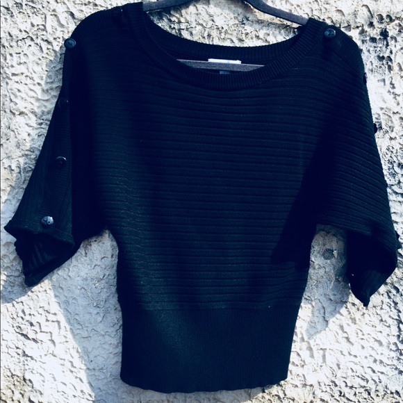 Top Black New York & Co. Short Sleeve - Picture 2 of 7